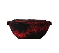 YFSGDLBN Explosion Burst Red Black Printed Crossbody Waist Pack Daily Casual Chest Bag