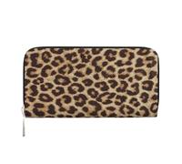 YFSGDLBN Fun Leopard Print Printed Leather Hand Wallet Long Genuine Leather Wallet Coin Purse