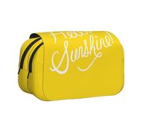 YFSGDLBN Goodlooking Hello Sunshine Printed Double Clamshell Pen Case Pencil Pouch