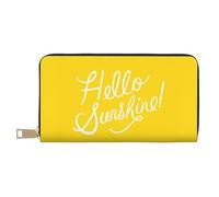 YFSGDLBN Goodlooking Hello Sunshine Printed Long Leather Wallet Clutch Wallet Zip Card Case