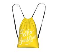 YFSGDLBN Goodlooking Hello Sunshine printed Storage bag with a drawstring backpack Sports Gym Bag