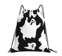 YFSGDLBN Halloween Goth printed Large-sized casual drawstring backpack Sports Gym Bag