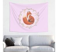 YFSGDLBN Hand Painted Fox printed tapestry Wall hanging Aesthetic tapestry