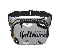 YFSGDLBN Happy-Halloween-Day-Trick-Or-Treat Printed Square Double Layer Waist Bag Daily Casual Chest Bag