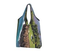 YFSGDLBN Hawaii Beach Golf Course printed Portable shopping bag Tote Organiser Ladies Shoulder Bag
