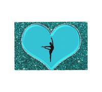 YFSGDLBN I Love Gymnastics printed Imitation Linen Placemat Decorative Table Mat