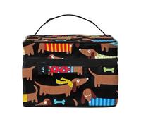 YFSGDLBN I Love My Dog Dachshunds Printed Cosmetic Bag Storage Bag Makeup Bag