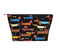 YFSGDLBN I Love My Dog Dachshunds Printed Daily Storage Bag Makeup Bag Portable Travel Cosmetic Bag