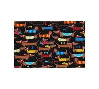 YFSGDLBN I Love My Dog Dachshunds printed Imitation Linen Placemat Decorative Table Mat