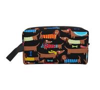 YFSGDLBN I Love My Dog Dachshunds Printed Storage Bag Portable Travel Cosmetic Bag Toiletry Bag