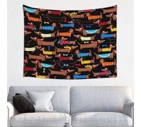 YFSGDLBN I Love My Dog Dachshunds printed tapestry Wall hanging Aesthetic tapestry
