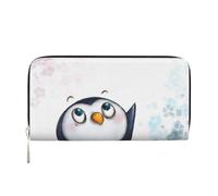 YFSGDLBN I Love Penguins Printed Leather Hand Wallet Long Genuine Leather Wallet Coin Purse