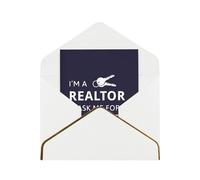 YFSGDLBN I'm A Realtor Ask Me printed Greeting Card Thank You Card for all occasions
