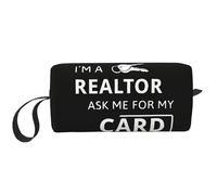 YFSGDLBN I'm A Realtor Ask Me Printed Receive Bag Daily Storage Bag Makeup Bag