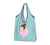 YFSGDLBN Little Ballerina Dancing Girl printed Portable shopping bag Tote Organiser Ladies Shoulder Bag