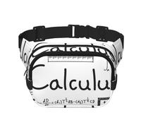 YFSGDLBN Math Geometry Geek Calculus Printed Square Double Layer Waist Bag Daily Casual Chest Bag