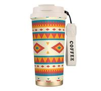YFSGDLBN Native American Printed 316 Stainless Steel Coffee Cup Carry Insulated Coffee Mug