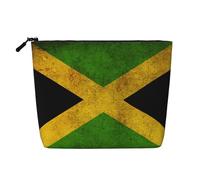 YFSGDLBN Old Jamaican Flag Printed Fake Hemp Makeup Bag Daily Storage Bag Travel Cosmetic Bag