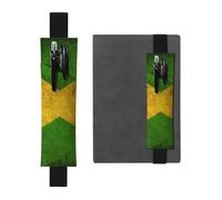 YFSGDLBN Old Jamaican Flag Printed Leather Pen Holder Bookmark Pencil Case