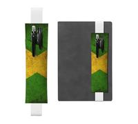 YFSGDLBN Old Jamaican Flag Printed Leather Pen Holder Bookmark Pencil Case