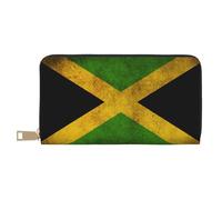 YFSGDLBN Old Jamaican Flag Printed Long Leather Wallet Clutch Wallet Zip Card Case