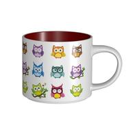 YFSGDLBN Owls Birds Printed Large-Capacity Ceramic Mug Ceramic Coffee Cup