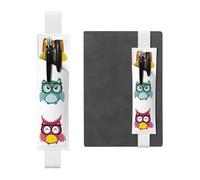 YFSGDLBN Owls Birds Printed Leather Pen Holder Bookmark Pencil Case