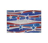 YFSGDLBN Patriotic Stars Strips Independence Day printed Imitation Linen Placemat Decorative Table Mat