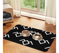 YFSGDLBN Peaks Owl printed Pet absorbent leather tablecloth Washable decorative mat