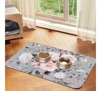 YFSGDLBN Plant Floral Flowers printed Pet absorbent leather tablecloth Washable decorative mat