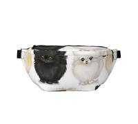 YFSGDLBN Pomeranians Pattern Printed Crossbody Waist Pack Daily Casual Chest Bag
