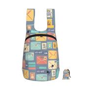 YFSGDLBN Postal Stationery printed Foldable storage backpack Sports Gym Bag