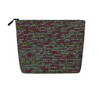 YFSGDLBN Programmer Programming Code Printed Fake Hemp Makeup Bag Daily Storage Bag Travel Cosmetic Bag