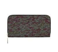 YFSGDLBN Programmer Programming Code Printed Leather Hand Wallet Long Genuine Leather Wallet Coin Purse