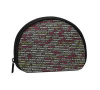 YFSGDLBN Programmer Programming Code Printed Shell Storage Bag Small Coin Purse