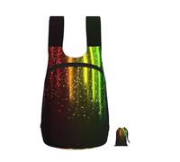 YFSGDLBN Rainbow Neon printed Foldable storage backpack Sports Gym Bag