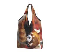 YFSGDLBN Red panda printed Portable shopping bag Tote Organiser Ladies Shoulder Bag