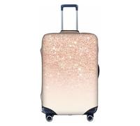 YFSGDLBN Rose Gold Faux Glitter Printed Suitcase Cover Elasticated Luggage Protective Cover
