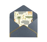 YFSGDLBN Safari Animals printed Greeting Card Thank You Card for all occasions