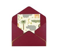 YFSGDLBN Safari Animals printed Greeting Card Thank You Card for all occasions