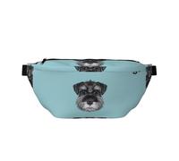 YFSGDLBN Schnauzer Blue Printed Crossbody Waist Pack Daily Casual Chest Bag