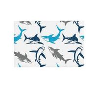 YFSGDLBN Sharks printed Imitation Linen Placemat Decorative Table Mat