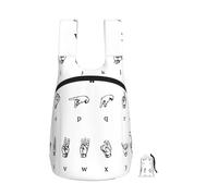 YFSGDLBN Sign Language Alphabet printed Foldable storage backpack Sports Gym Bag