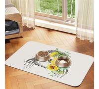 YFSGDLBN Sloth Sunflower printed Pet absorbent leather tablecloth Washable decorative mat