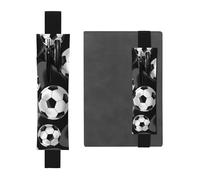 YFSGDLBN Soccer Black Printed Leather Pen Holder Bookmark Pencil Case