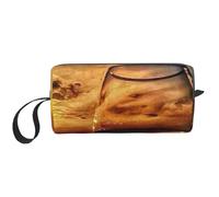 YFSGDLBN Sunset Wine Glass Printed Receive Bag Portable Travel Cosmetic Bag Toiletry Bag Storage Bag