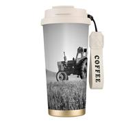 YFSGDLBN Tractor Agriculture Tranquil Printed 316 Stainless Steel Coffee Cup Carry Insulated Coffee Mug
