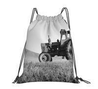 YFSGDLBN Tractor Agriculture Tranquil printed Large-sized casual drawstring backpack Sports Gym Bag