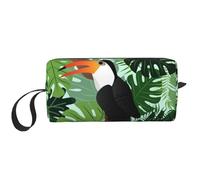 YFSGDLBN Tropical Leaves Bird Printed Receive Bag Portable Travel Cosmetic Bag Toiletry Bag Storage Bag