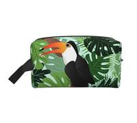 YFSGDLBN Tropical Leaves Bird Printed Storage Bag Portable Travel Cosmetic Bag Toiletry Bag